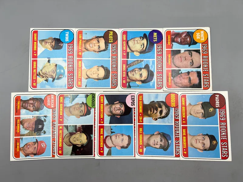 (9) 1969 Topps Baseball Rookie Cards W/ Graig Nettles RC & Lou Piniella - Varying Conditions from auction in Greenville, Ohio — image 16