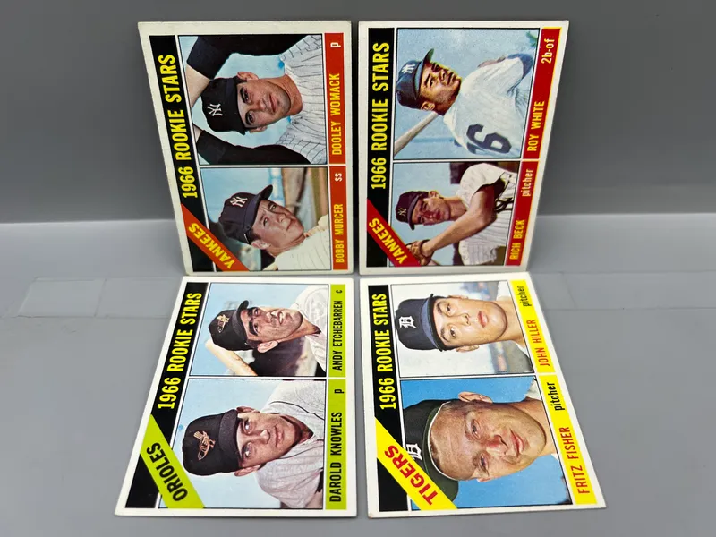 (4) 1966 Topps Baseball Rookie Cards W/ Bobby Murcer RC - Varying Conditions from auction in Greenville, Ohio — image 25