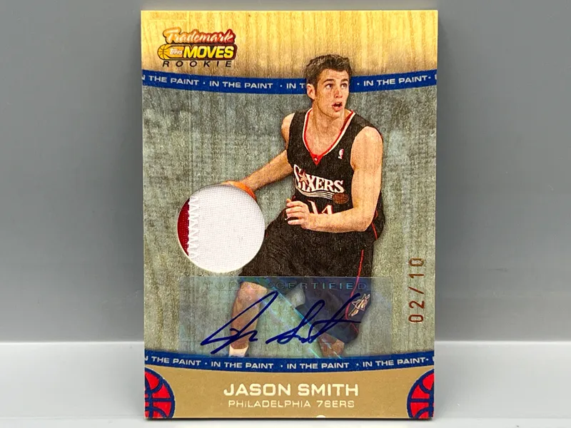 2007 Topps Trademark Moves Jason Smith Rookie Patch Auto #/10 from auction in Greenville, Ohio — image 29
