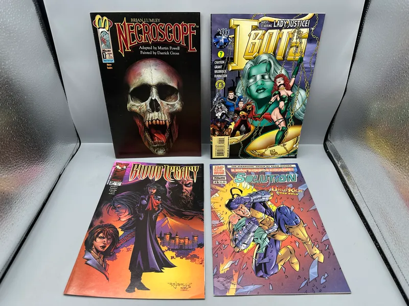 Malibu Comics, Tekno Comix, and Image Comics lot of 4 comics including Necroscope #1, I-Bots #7, Blood Legacy #2, and The Solution #5 (1992-2000) from auction in Greenville, Ohio — image 4