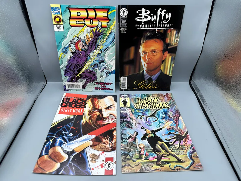 Marvel UK, Dark Horse, and Epic Comics lot of 4 comics including Buffy: Giles #1 (2000), Die-Cut #2 (1993), Black Cross #1 (1997), and The Bozz Chronicles #2 (1986) from auction in Greenville, Ohio — image 7