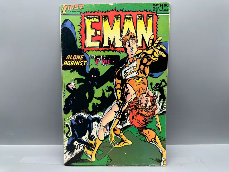 First Comics E-Man #2 (1983) - Parody of X-Men (The F-Men) - Joe Staton art from auction in Greenville, Ohio — image 22