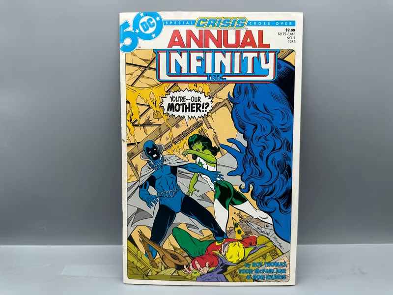 DC Comics Infinity Inc. Annual #1 (1985) - Special Crisis Cross-over - Todd McFarlane art from auction in Greenville, Ohio — image 25