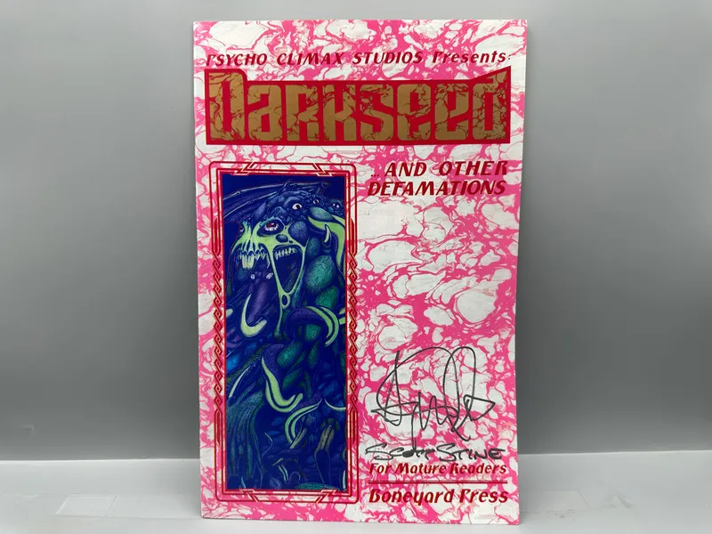 Boneyard Press Darkseed and Other Defamations #1 (1993) - hand-signed by artist Scott Stine - 2nd signature, possible writer Andrew Wahl from auction in Greenville, Ohio — image 34