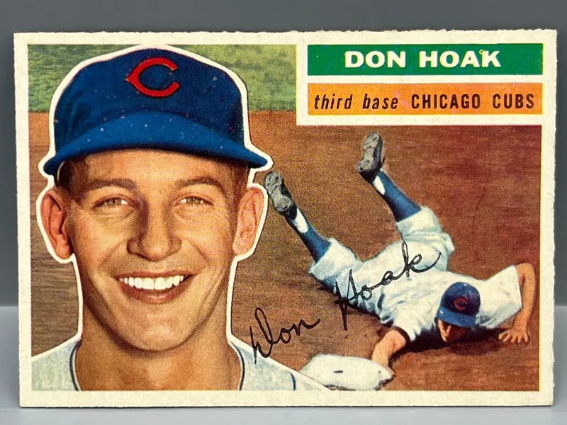 1956 Topps Don Hoak #335 from auction in Greenville, Ohio — image 3