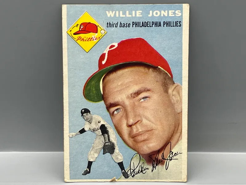 1954 Topps Willie Jones #41 from auction in Greenville, Ohio — image 6