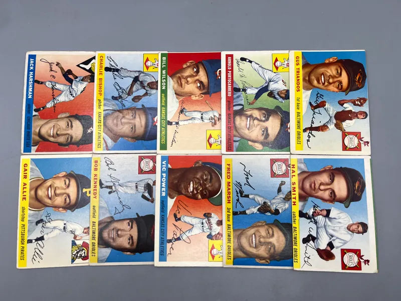 (10) 1955 Topps Baseball Cards - Varying Conditions from auction in Greenville, Ohio — image 26