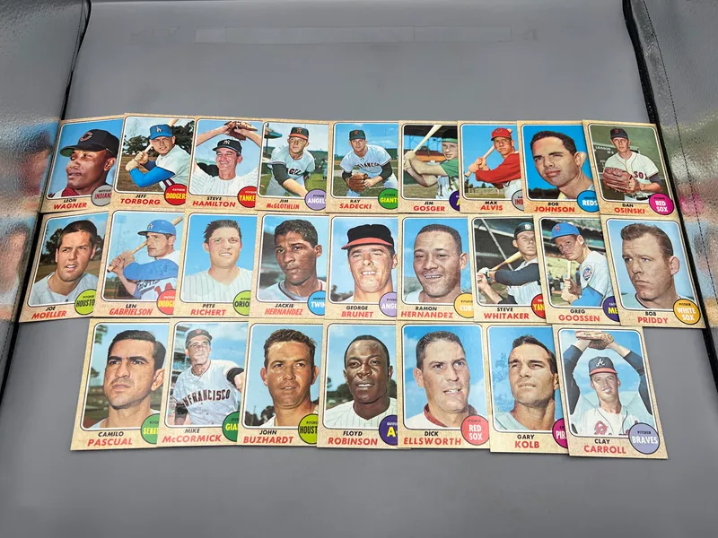 (25) 1968 Topps Baseball Cards - Varying Conditions from auction in Greenville, Ohio — image 35