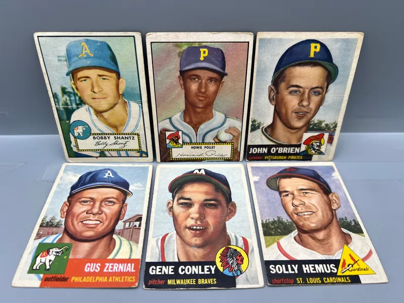 (6) 1952 & 1953 Topps Baseball Cards W/ Solly Hemus & John O'Brien High Numbers #223 & #231 from auction in Greenville, Ohio — image 41