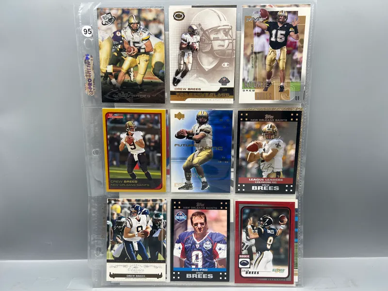(18) Drew Brees Football Cards W/ (5) Rookies from auction in Greenville, Ohio — image 46