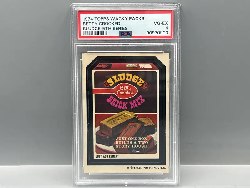 1974 Topps Wacky Packs Betty Crooked Sludge 5th Series PSA VG-EX 4 from auction in Greenville, Ohio — image 7