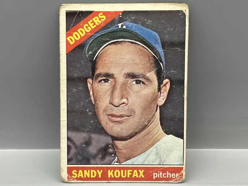 1966 Topps Sandy Koufax #100 from auction in Greenville, Ohio — image 11