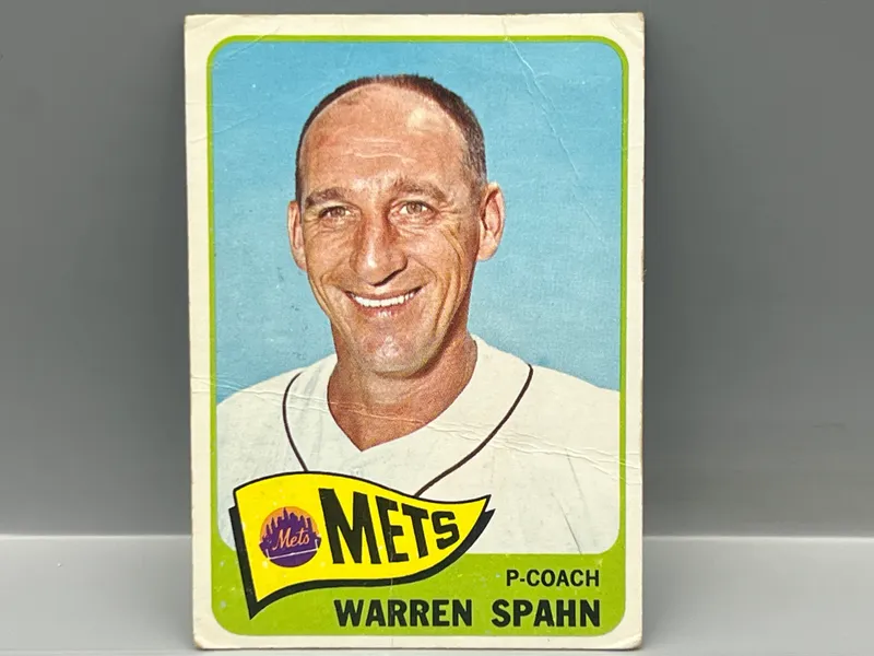 1965 Topps Warren Spahn #205 from auction in Greenville, Ohio — image 13