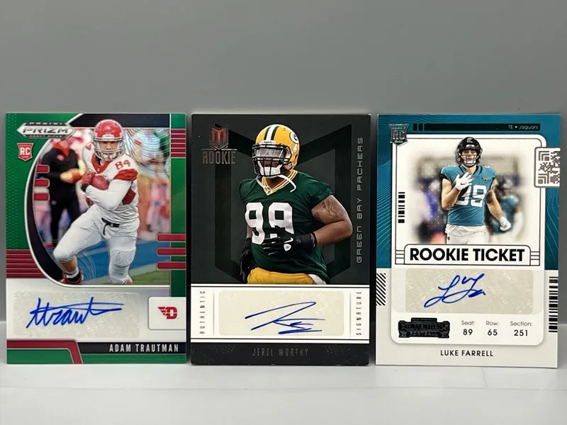 (3) Football Pack Pulled Rookie Auto Cards from auction in Greenville, Ohio — image 18