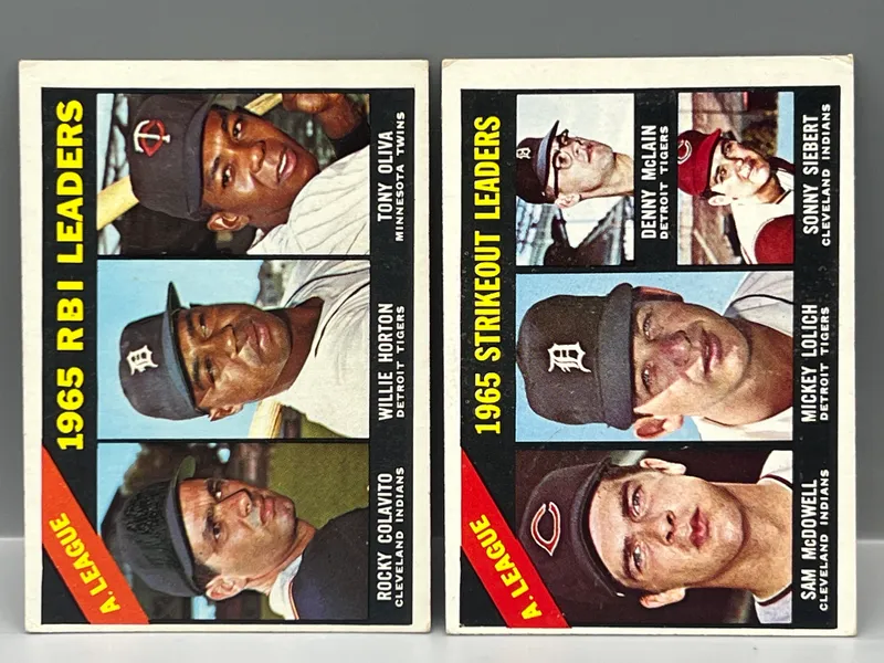 1966 Topps AL RBI Leaders Colavito/Horton/Oliva #220 & AL Strikeout Leaders #226 from auction in Greenville, Ohio — image 25