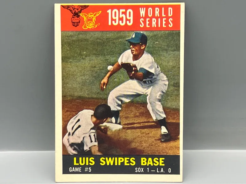 1960 Topps Luis Aparicio World Series #389 from auction in Greenville, Ohio — image 40