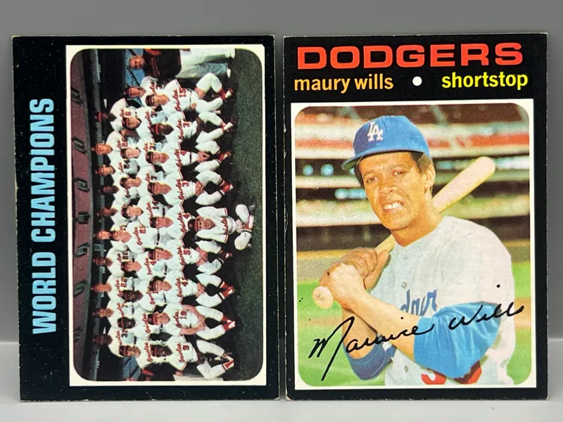 1971 Topps World Champions #1 & Maury Wills #385 from auction in Greenville, Ohio — image 43