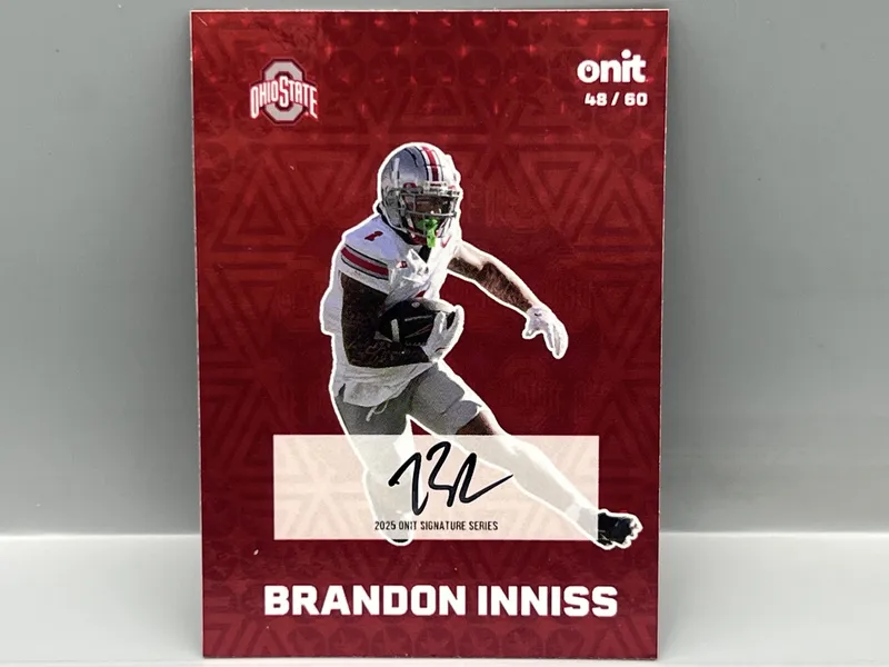 2025 Onit Ohio State NIL Brandon Inniss Prospect/RC Auto #/60 from auction in Greenville, Ohio — image 48