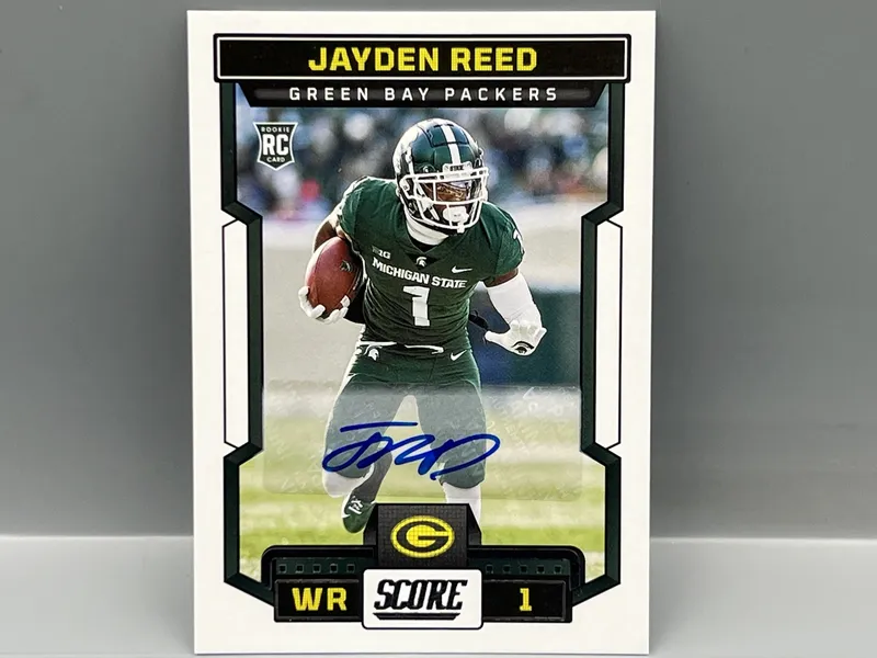 2023 Panini Score Jayden Reed RC Auto #363 from auction in Greenville, Ohio — image 42