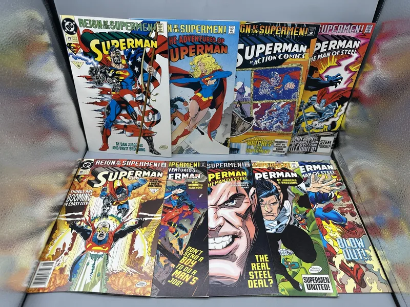 (9) 1993 DC Comics Superman Family Reign of the Supermen  - Includes Superman #79 first appearance of Cyborg Superman from auction in Greenville, Ohio — image 17