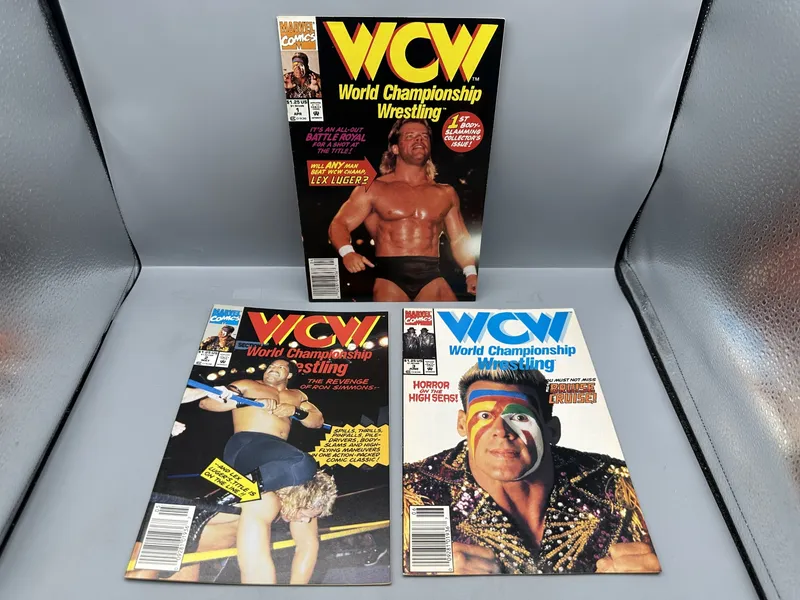 1992 Marvel Comics WCW World Championship Wrestling #1, #2, and #3 - Newsstand editions - Premiere issue from auction in Greenville, Ohio — image 27