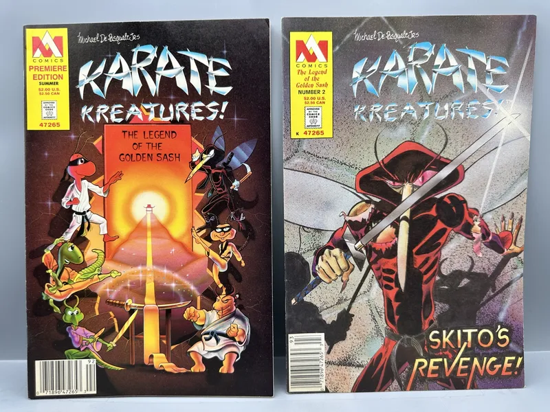 1992 MA Comics Michael DePasquale Jr.'s Karate Kreatures! #1 Premiere Edition & 1993 #2 - Premiere issue of independent martial arts series from auction in Greenville, Ohio — image 29