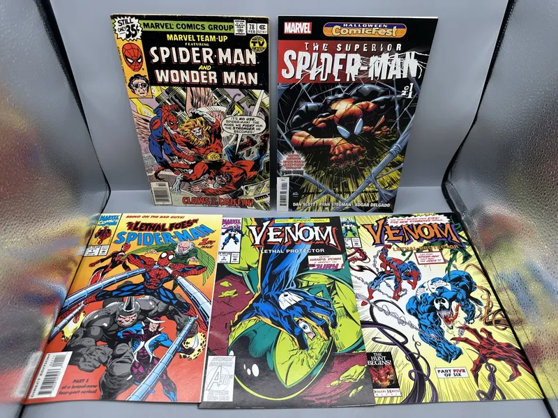 (5) Marvel Comics Spider-Man and Venom - Includes Marvel Team-Up #78 (1979), The Superior Spider-Man #1 (2018), The Lethal Foes of Spider-Man #1 (1993), and Venom: Lethal Protector #3 and #5 (1993) from auction in Greenville, Ohio — image 37