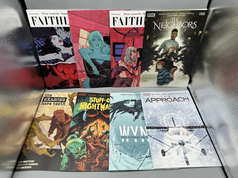 BOOM! Studios Horror and Mature Comic Books lot of 8 including Faithless #1 and #3, Stuff of Nightmares #1, and Wynd #1 from auction in Greenville, Ohio — image 48