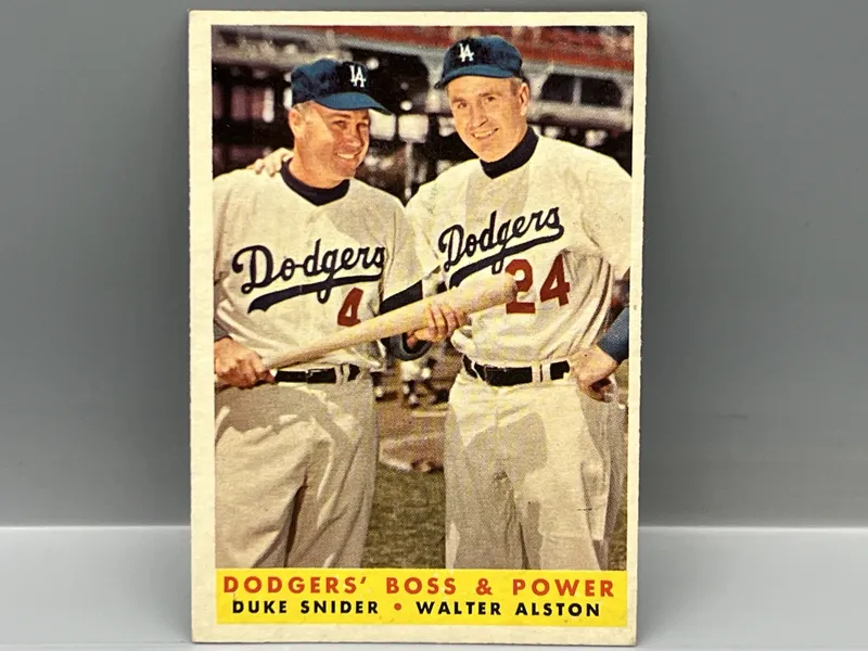 1958 Topps Dodger's Boss & Power Duke Snider/Walt Alston #314 from auction in Greenville, Ohio — image 2