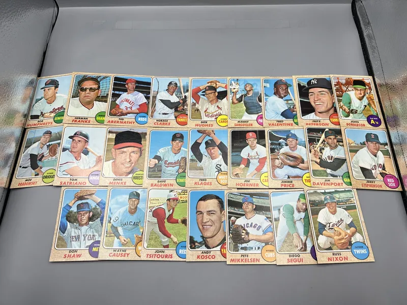 (25) 1968 Topps Baseball Cards - Varying Conditions from auction in Greenville, Ohio — image 5