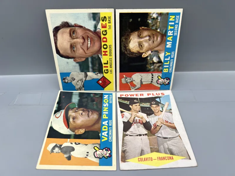 (4) 1960 Topps Baseball Star Player Cards - Varying Conditions from auction in Greenville, Ohio — image 17