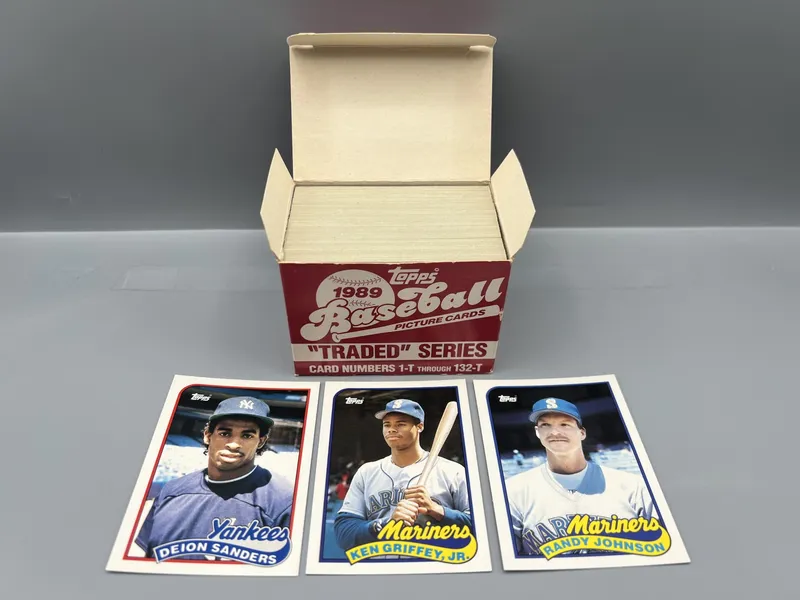 1989 Topps Traded Baseball Complete Set W/ Ken Griffey Jr. RC, Randy Johnson RC, & Deion Sanders RC from auction in Greenville, Ohio — image 20