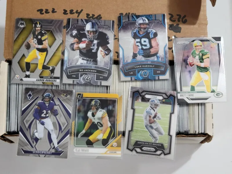 Box of Football Cards in Penny Sleeves - Premium Issues from auction in Greenville, Ohio — image 33