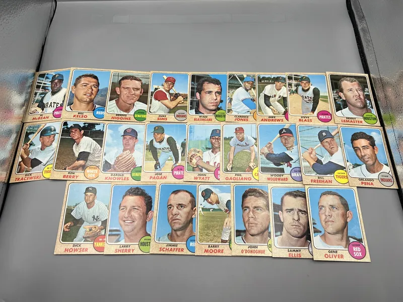 (25) 1968 Topps Baseball Cards - Varying Conditions from auction in Greenville, Ohio — image 38