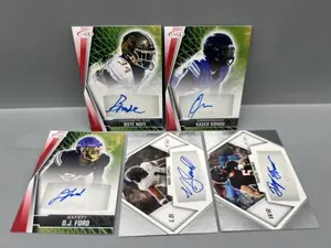 (5) Assorted Sage Football Auto Cards - Boye Mafe