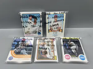 (5) 2022 Topps Heritage High Number Baseball Complete Short Print Set & 4 Complete Insert Sets