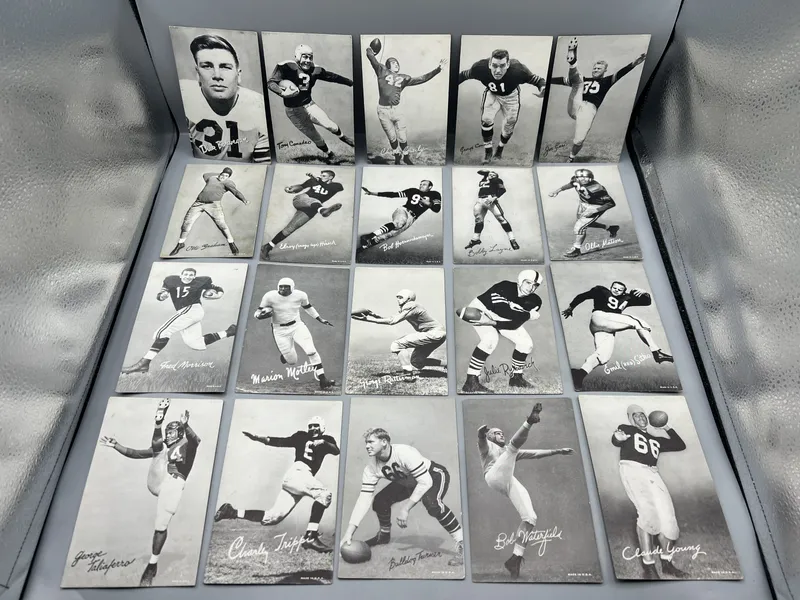 (20) 1948-52 Exhibit Football Cards W/ Stars - Varying Conditions from auction in Greenville, Ohio — image 3