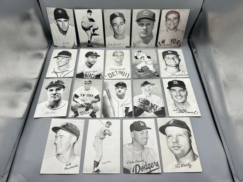 (19) 1947-66 Exhibit Baseball Cards W/ Stars - Varying Conditions from auction in Greenville, Ohio — image 9