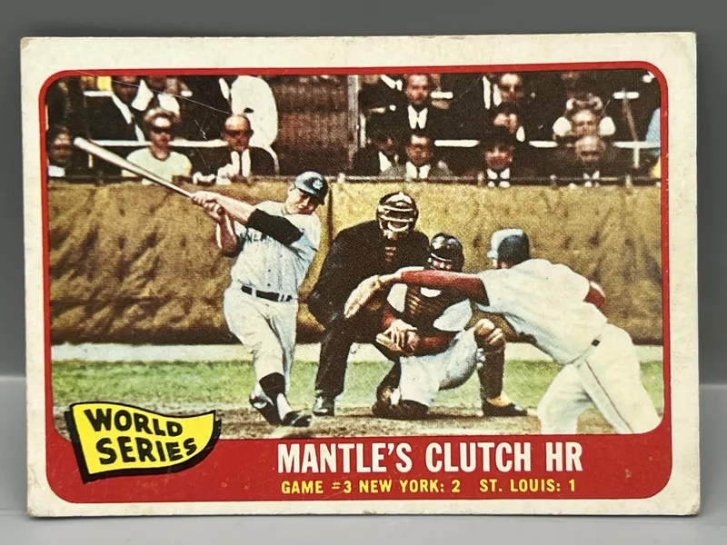 1965 Topps #134 - Mickey Mantle Clutch HR / World Series Game #3 from auction in Greenville, Ohio — image 10