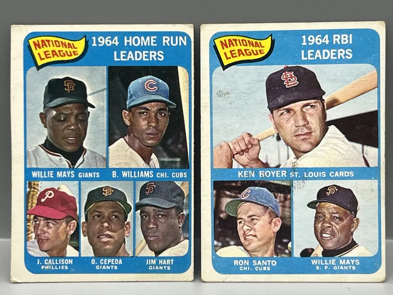 1964 Topps - #4, #6 - Willie Mays / NL HR + RBI Leaders from auction in Greenville, Ohio — image 19