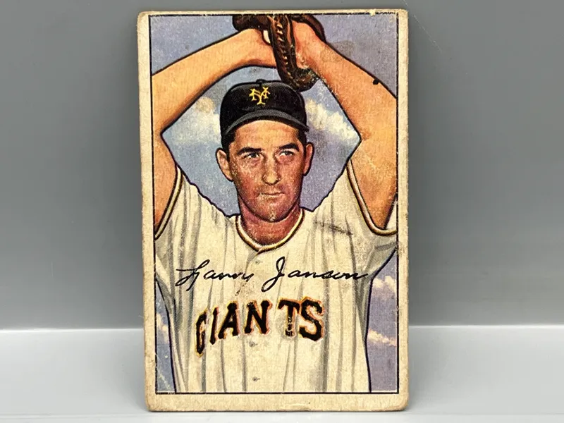 1952 Bowman Larry Jansen #90 from auction in Greenville, Ohio — image 21
