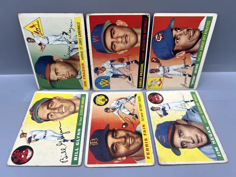 (6) 1955 Topps Baseball Cards - Varying Conditions from auction in Greenville, Ohio — image 30
