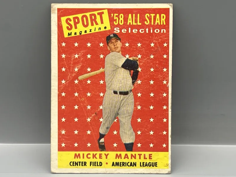1958 Topps #487 Mickey Mantle (HOF) / All Star from auction in Greenville, Ohio — image 34