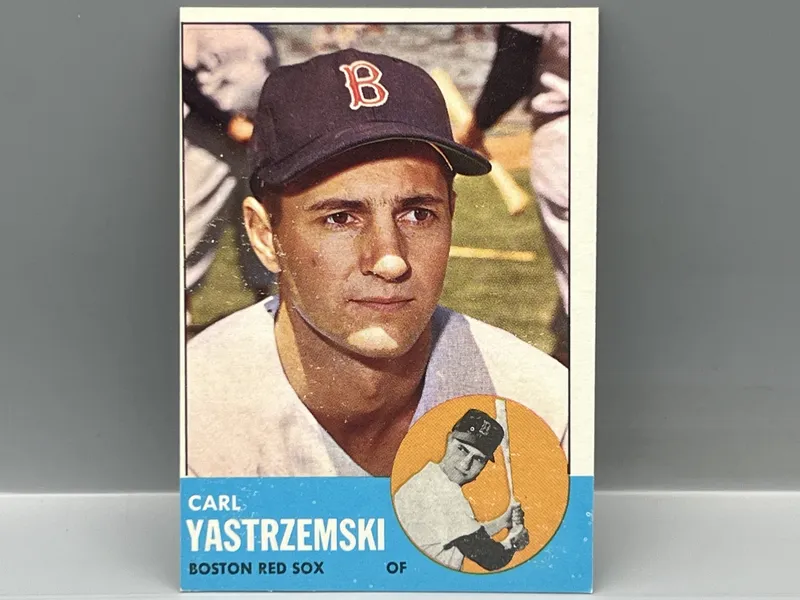 1963 Topps #115 Carl Yastrzemski (HOF) / Red Sox from auction in Greenville, Ohio — image 43