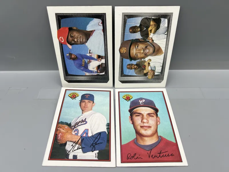 (4) 1989 Bowman Baseball Star Player Cards - Ken Griffey Jr Rookie Year from auction in Greenville, Ohio — image 45