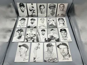(19) 1947-66 Exhibit Baseball Cards W/ Stars - Varying Conditions