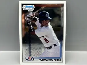 2010 Bowman Chrome Francisco Lindor Team USA 1st Bowman RC #USA-5