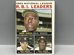 1964 Topps #11 NL RBI Leaders W/ Hank Aaron