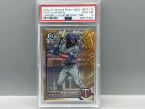 2022 Bowman Chrome Austin Martin Mega Box Gold Refractor #/50 PSA Gem Mint 10