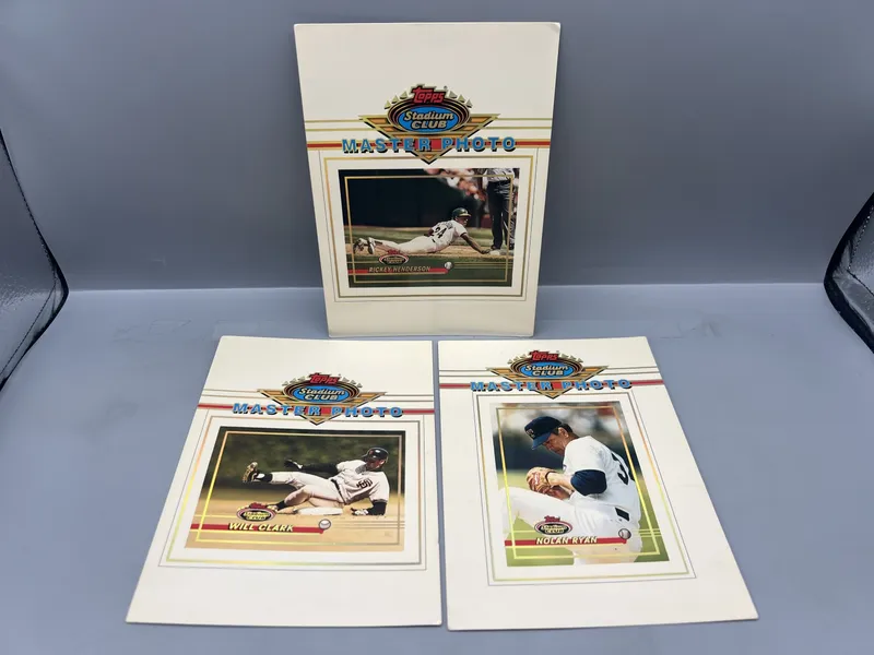 1993 Topps Stadium Club Master Photos of Rickey Henderson, Will Clark, & Nolan Ryan from auction in Greenville, Ohio — image 6